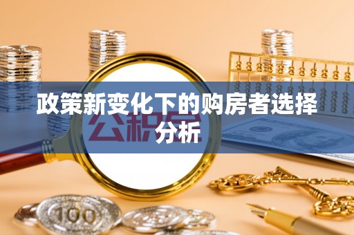 六脚政策新变化下的购房者选择分析
